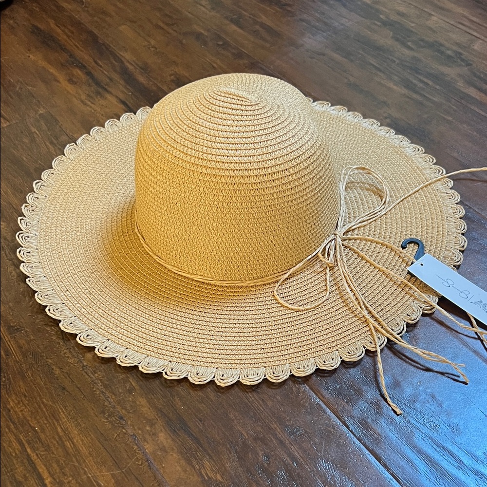 NWT Jessica Simpson Tan Sun Hat - Picture 2 of 9